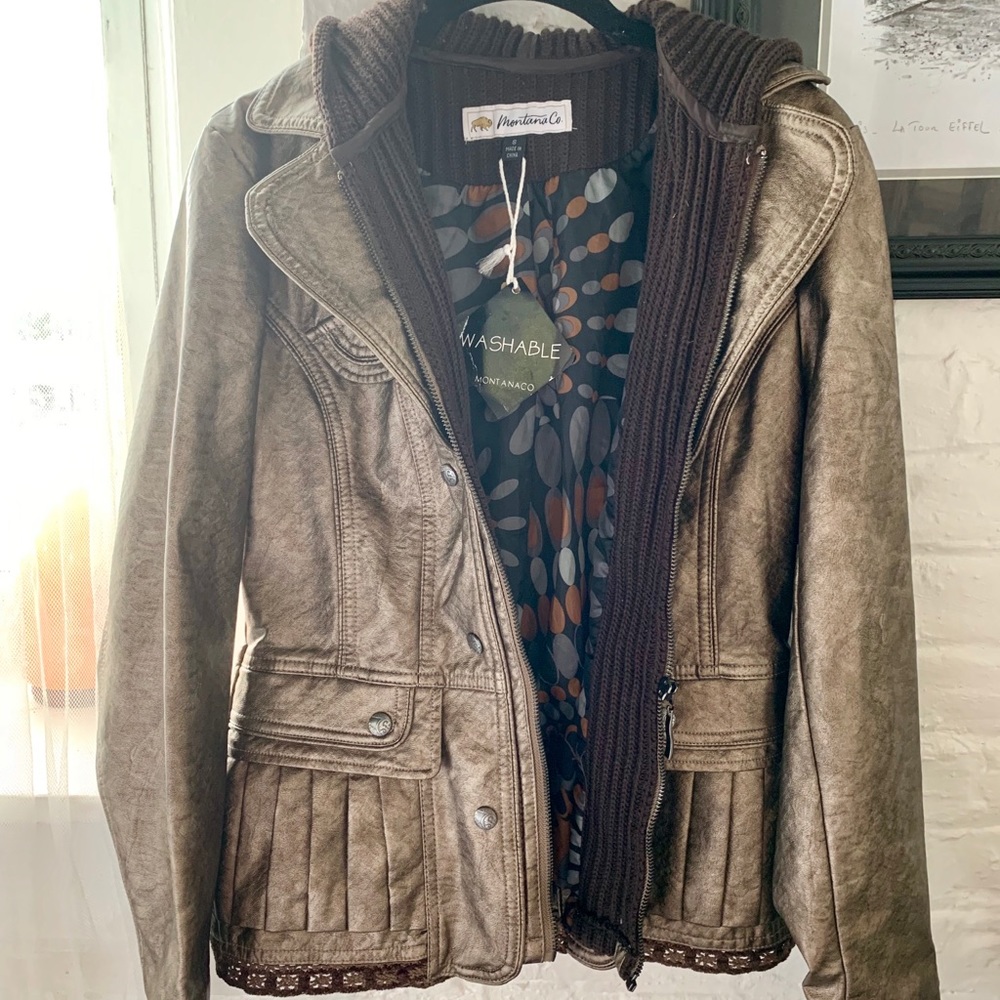 Vegan Faux Leather Jacket - Montana Co